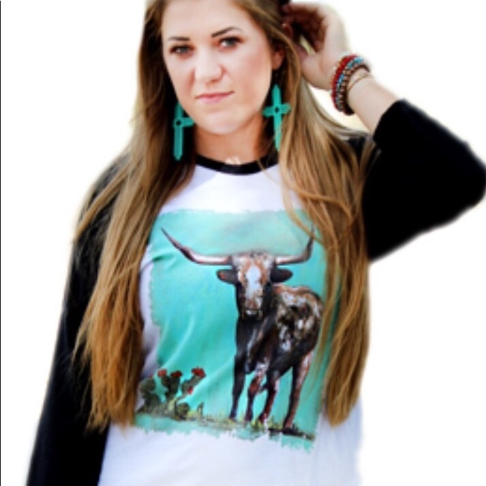 Crazy Train Longhorn Baseball Tee